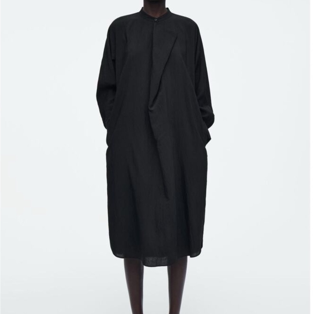 COS Draped Belted Midi Dress
